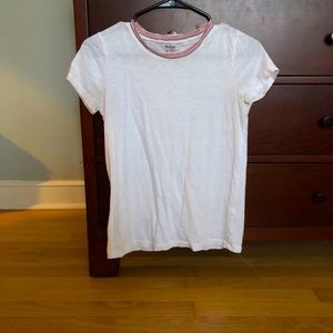Madewell tee with red, white, blue neck! XXS